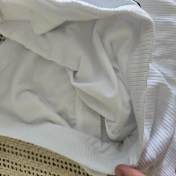 Fabletics White Ribbed Tank Top - Picture 3 of 3